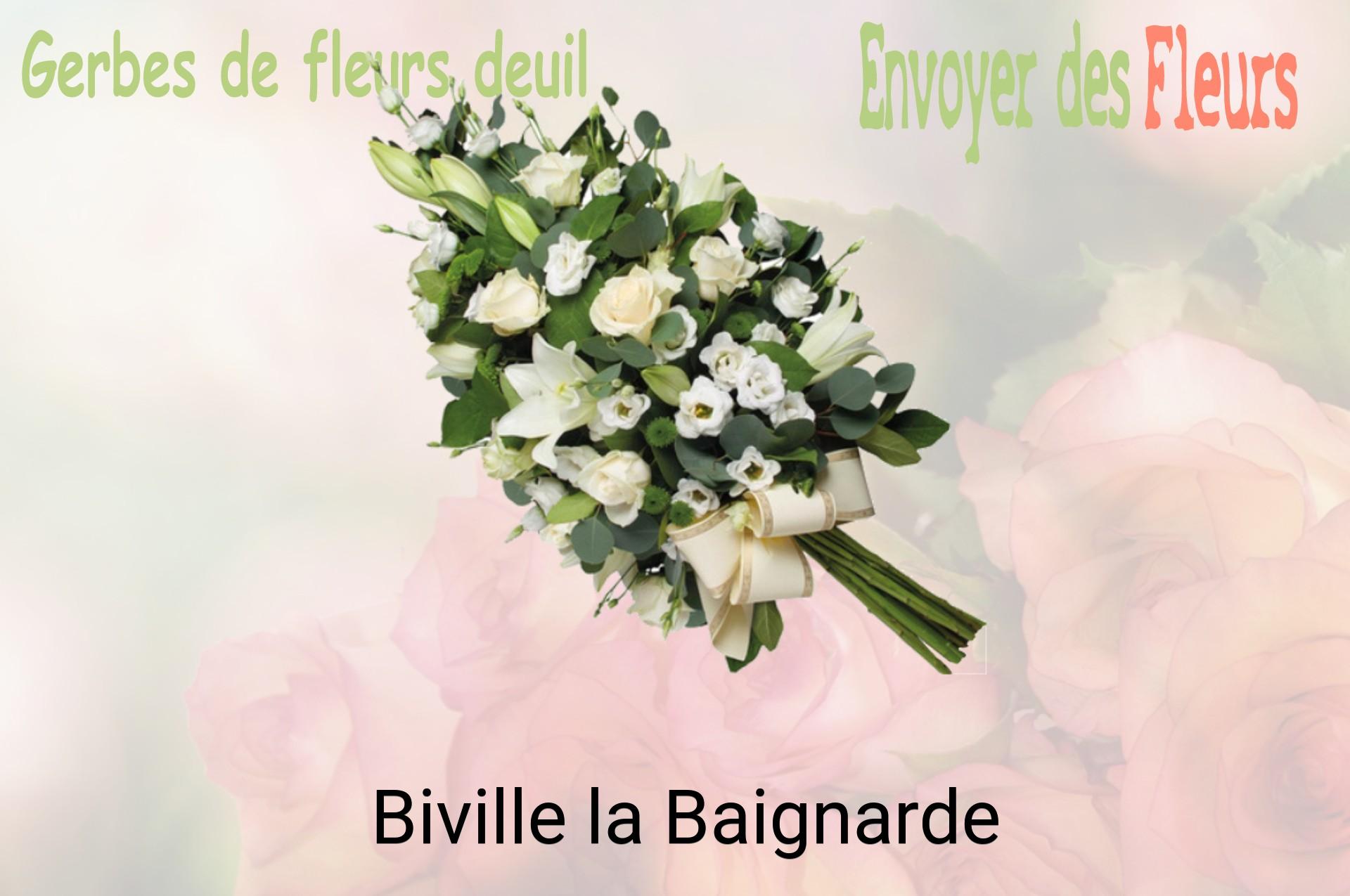 Gerbe de fleurs de deuil livrée à Biville-la-Baignarde